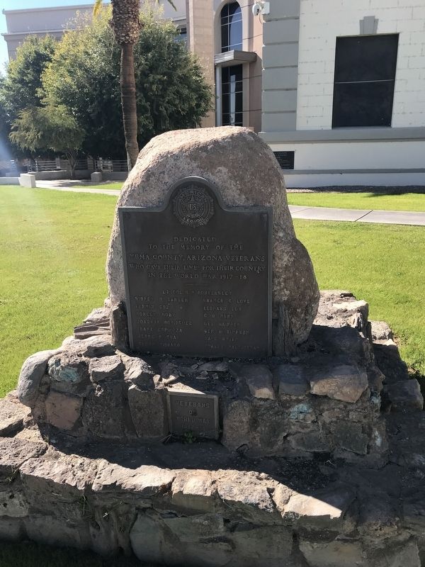 Yuma County Arizona World War I Memorial image. Click for full size.