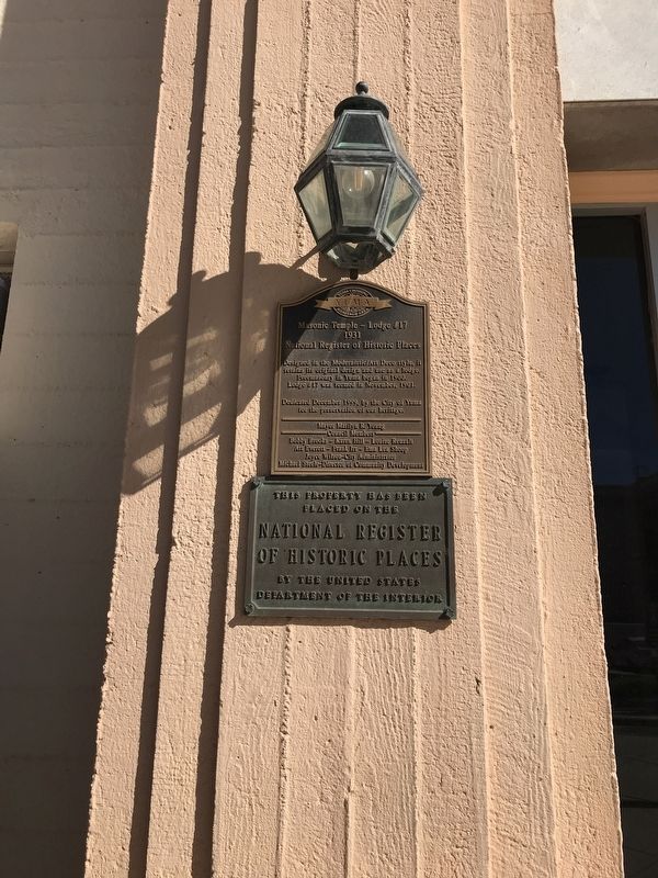 Masonic Temple � Lodge #17 Marker image. Click for full size.