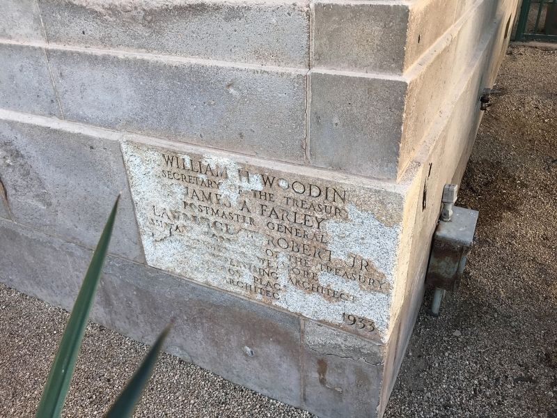 United States Post Office Cornerstone image. Click for full size.
