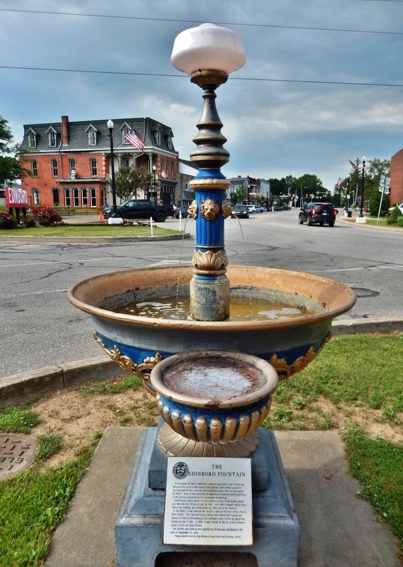 The Edinboro Fountain & Marker. Click for full size. The Edinboro Fountain & Marker image. Click for full size.