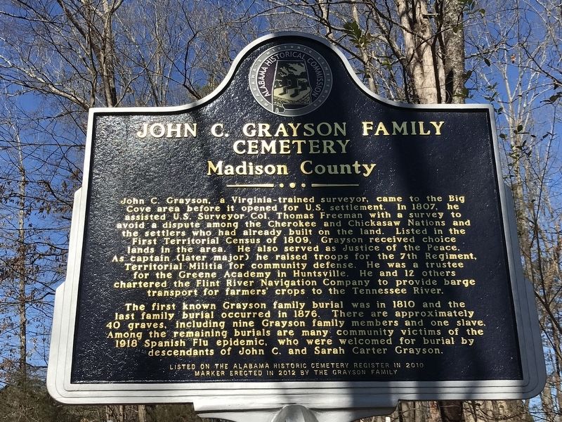 JohnC. Grayson Family Cemetery Marker image. Click for full size.