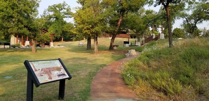 The view of the marker on the trail down to the springs image. Click for full size.
