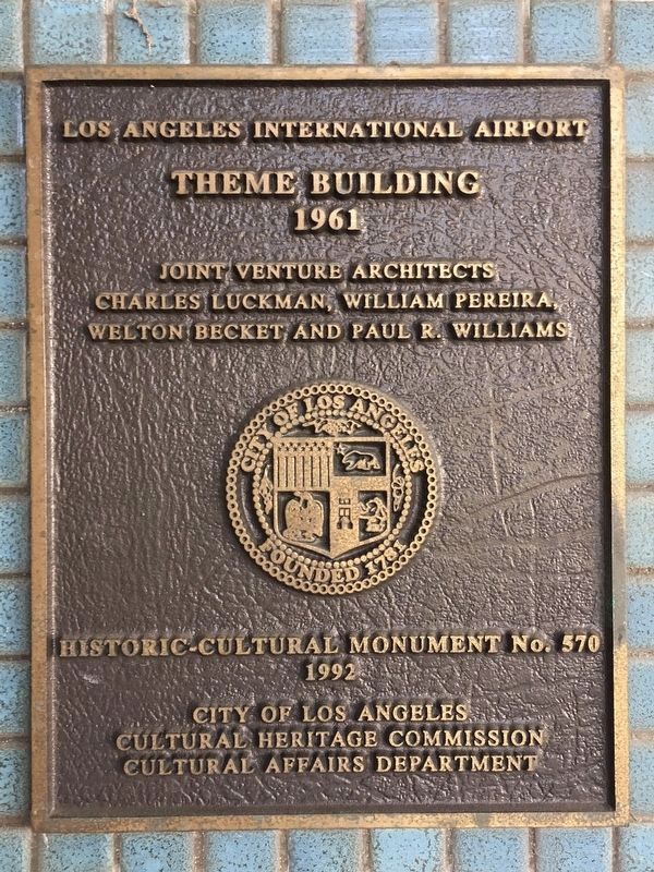 Los Angeles International Airport Marker image. Click for full size.