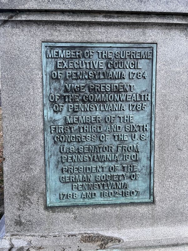 Major General Peter Mülenberg Marker. Click for full size. Major General Peter Mülenberg Marker image. Click for full size.