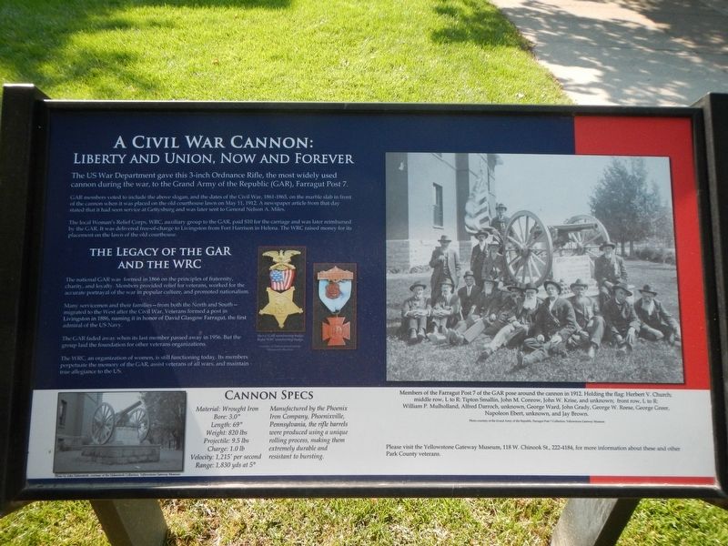 A Civil War Cannon: Marker image. Click for full size.