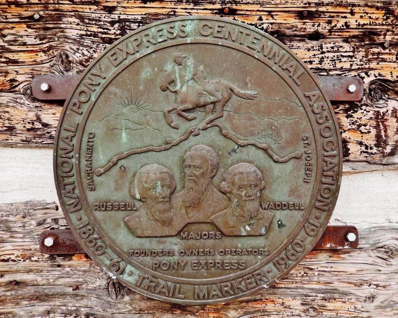 Pony Express Centennial Medallion image. Click for full size.