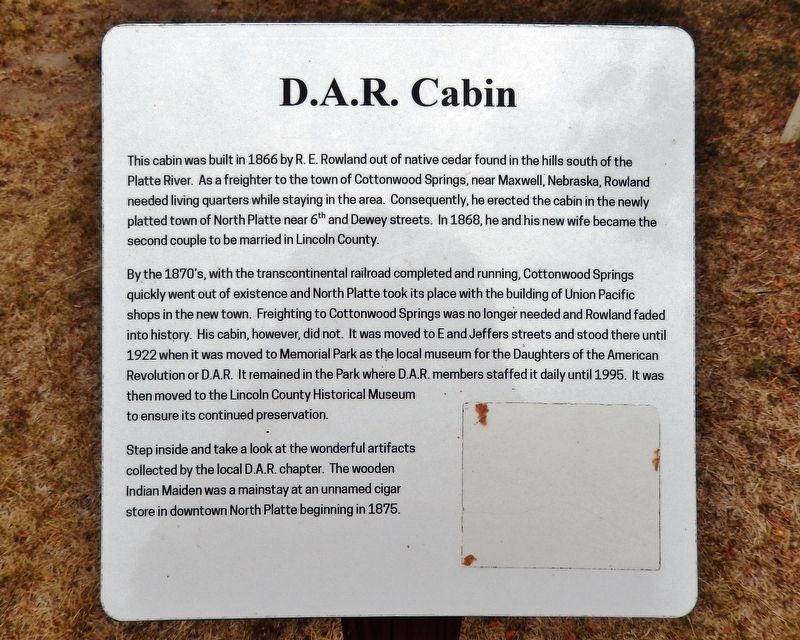 D.A.R. Cabin Marker image. Click for full size.