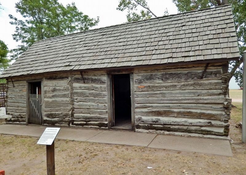 Fort McPherson Cabin and Marker image. Click for full size.