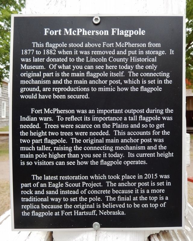Fort McPherson Flagpole Marker image. Click for full size.