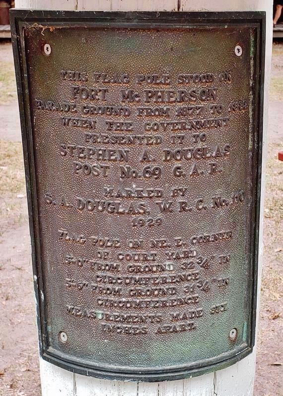 Fort McPherson Flagpole G.A.R. Marker. Click for full size. Fort McPherson Flagpole G.A.R. Marker image. Click for full size.