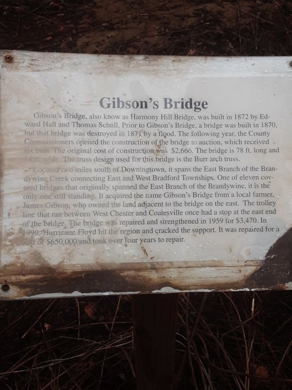 Gibson's Bridge Marker image. Click for full size.