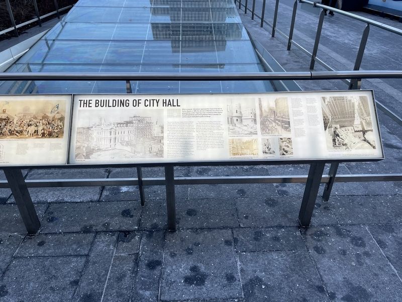 The Building of City Hall Marker image. Click for full size.