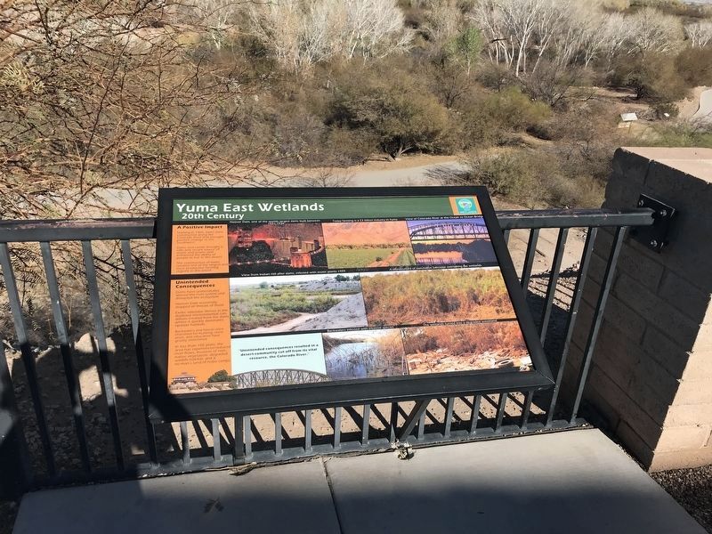 Yuma East Wetlands Marker. Click for full size. Yuma East Wetlands Marker image. Click for full size.