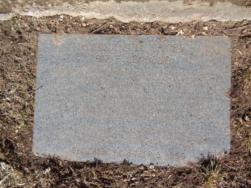 Lloyd Lionel Gaines Marker. Click for full size. Lloyd Lionel Gaines Marker image. Click for full size.