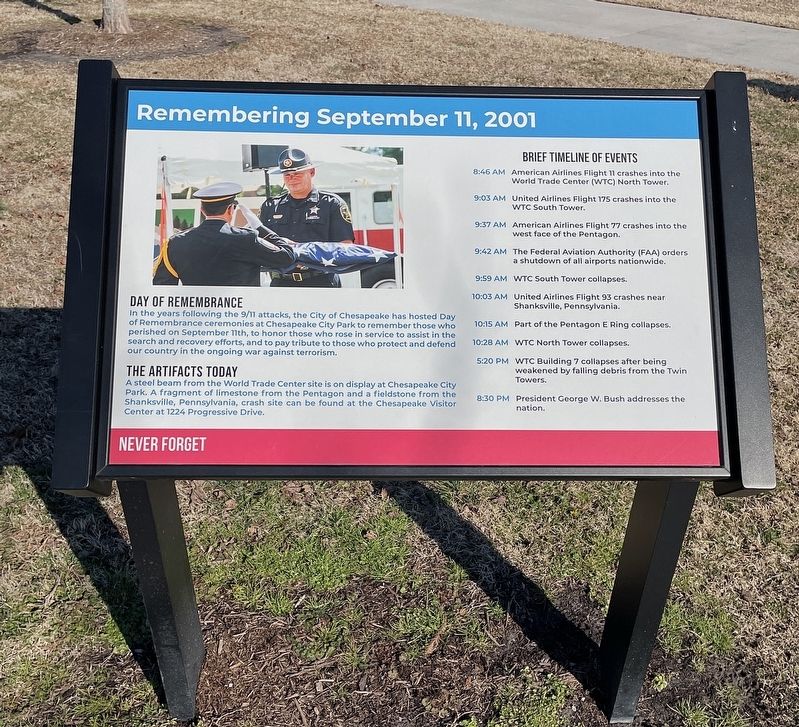 Never Forget Marker image. Click for full size.