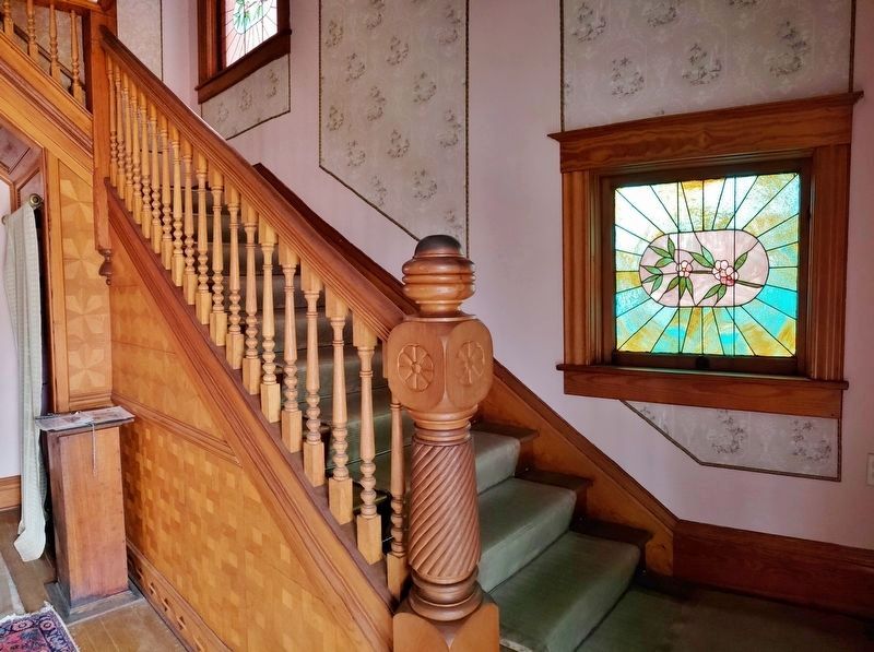 Staircase & Stained Glass Windows image. Click for full size.