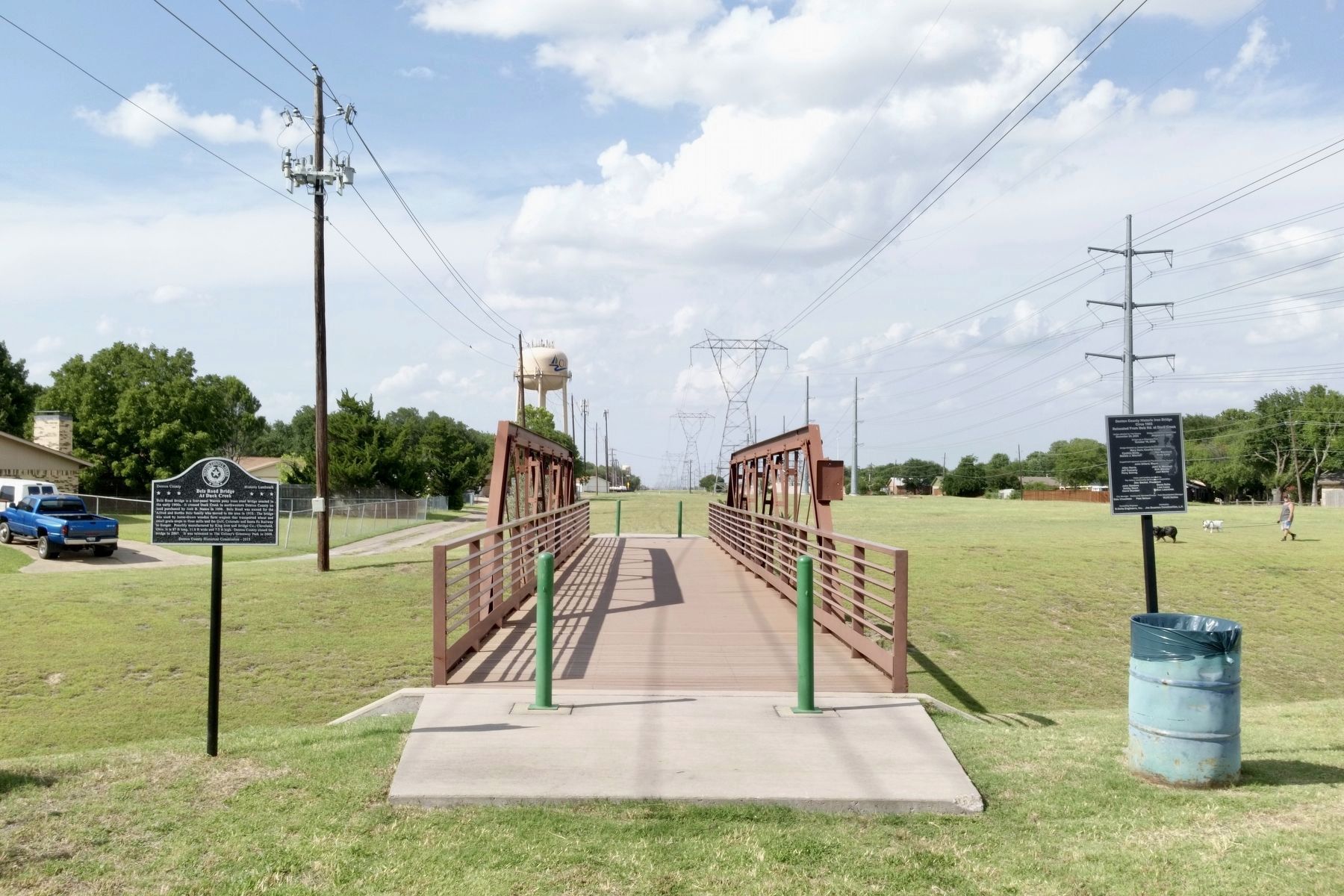 Belz Road Bridge at Duck Creek and Marker image. Click for full size.