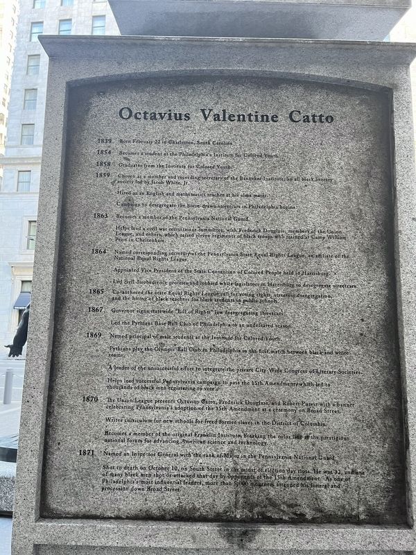 Octavius Valentine Catto Marker image. Click for full size.