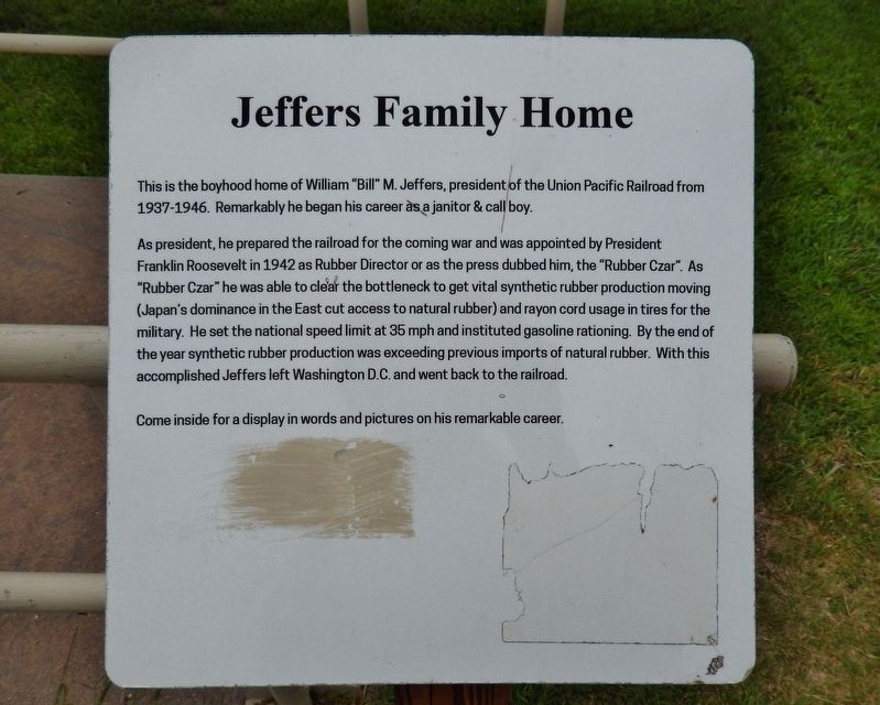 Jeffers Family Home Marker image. Click for full size.