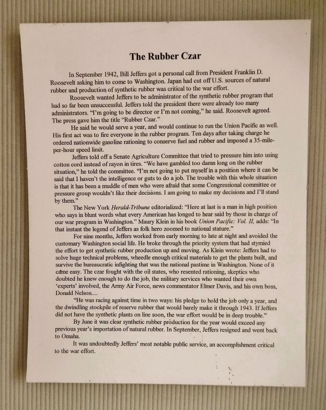 The Rubber Czar (<i>exhibit inside house</i>) image. Click for full size.
