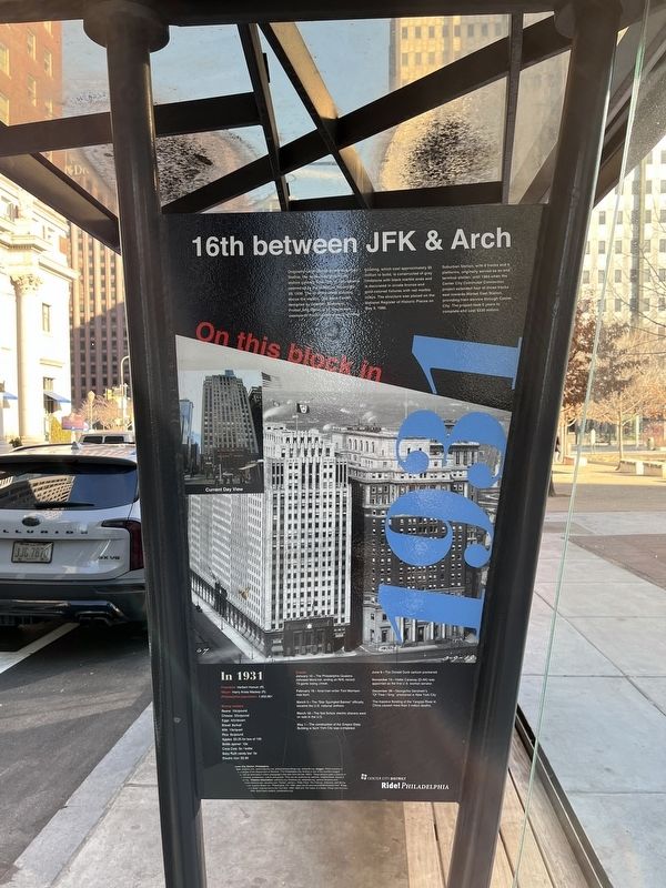 16th between JFK & Arch Marker image. Click for full size.