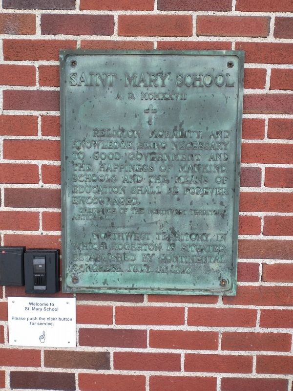Saint Mary School Marker image. Click for full size.