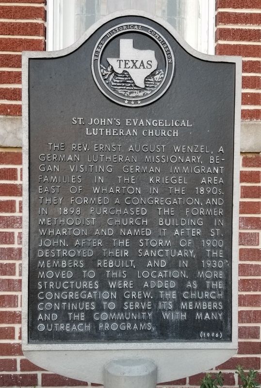 St. John's Evangelical Lutheran Church Marker image. Click for full size.
