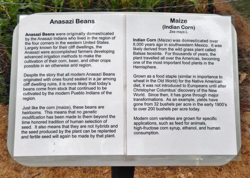 Pawnee Indian Garden Marker (<i>right panel</i>) image. Click for full size.