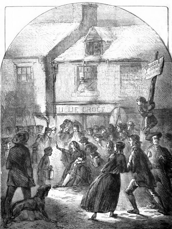 Tea Riots at Boston: Death of the boy Snider image. Click for full size.