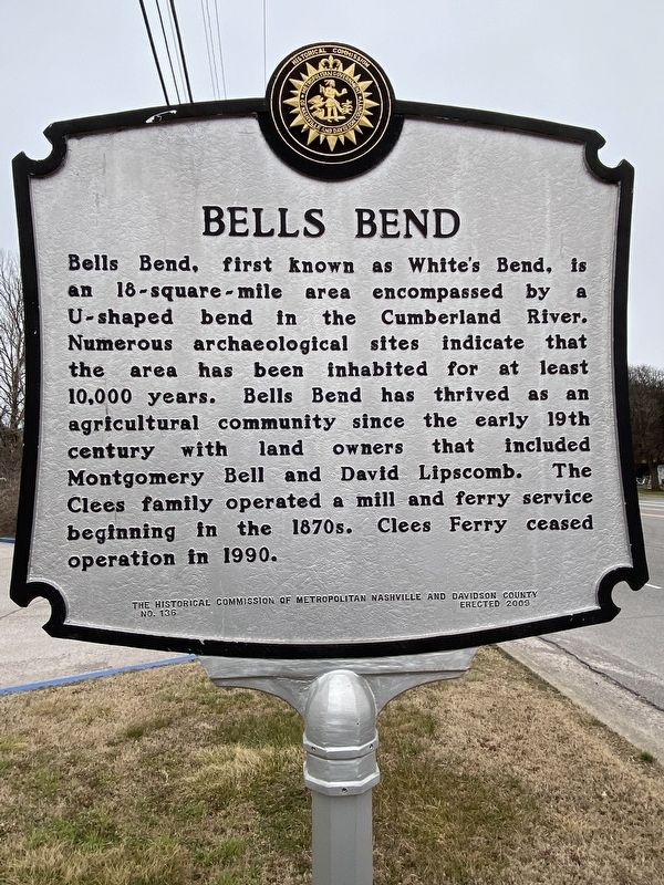 Bells Bend Marker image. Click for full size.