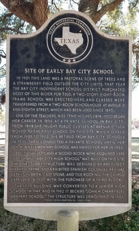 Site of Early Bay City School Marker image. Click for full size.