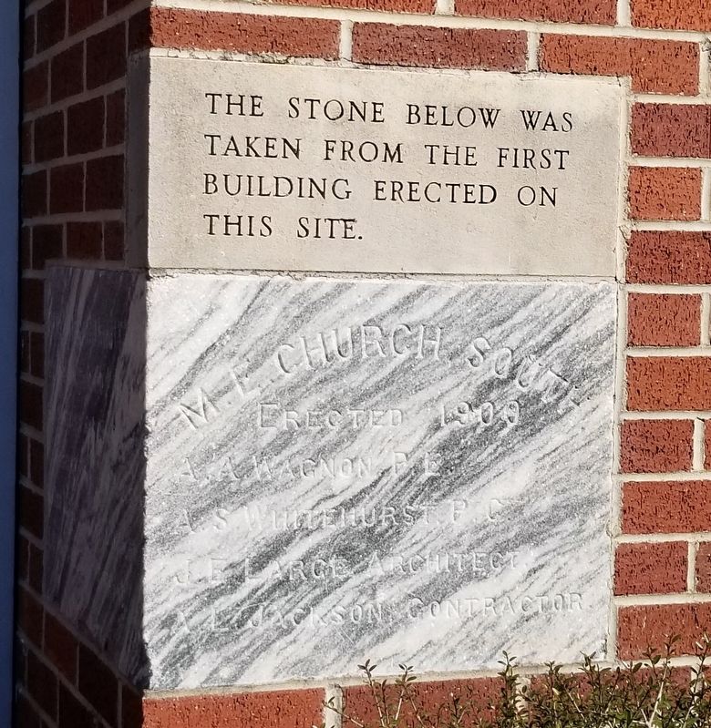 Earlier stone used on the Methodist Church image. Click for full size.