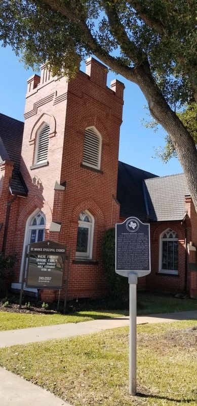 The St. Mark's Episcopal Church and Marker image. Click for full size.