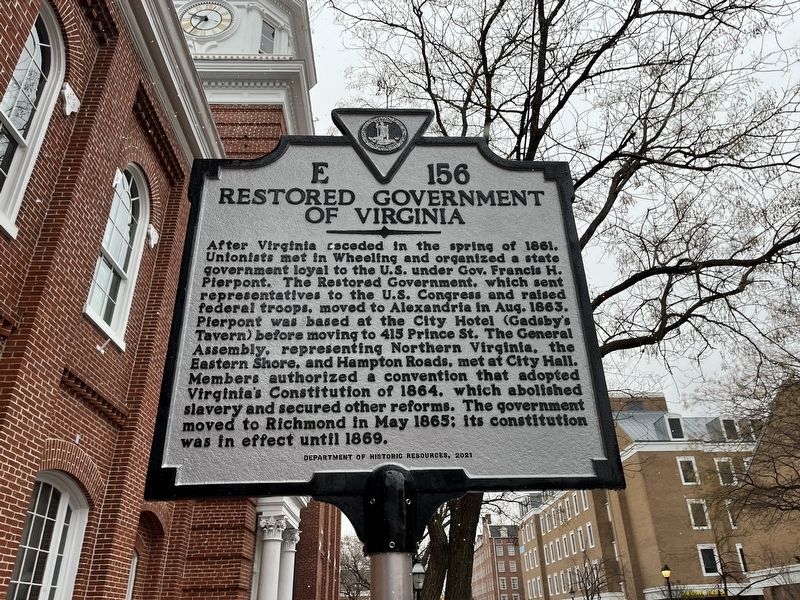 Restored Government of Virginia Marker image. Click for full size.