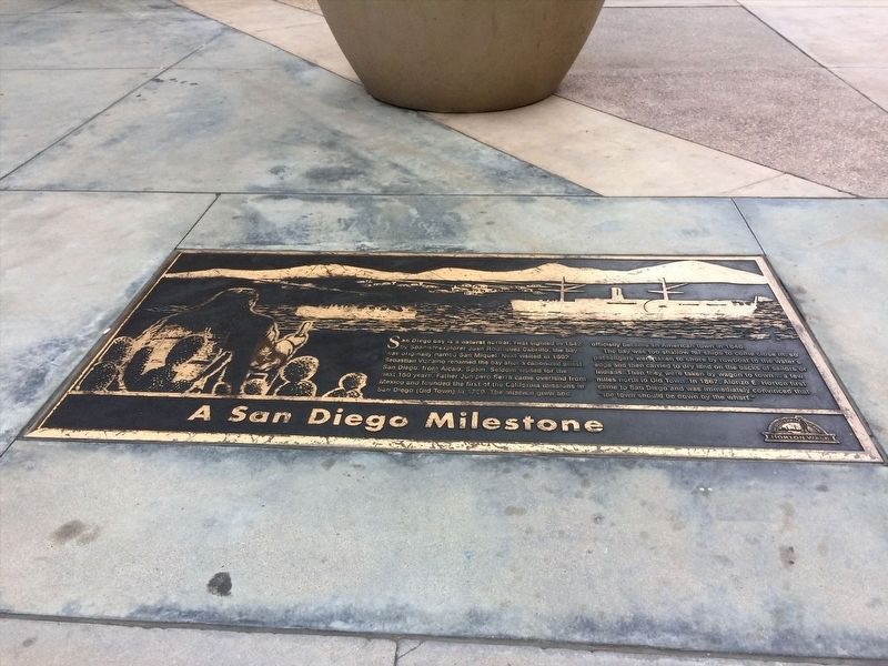 A San Diego Milestone Marker image. Click for full size.
