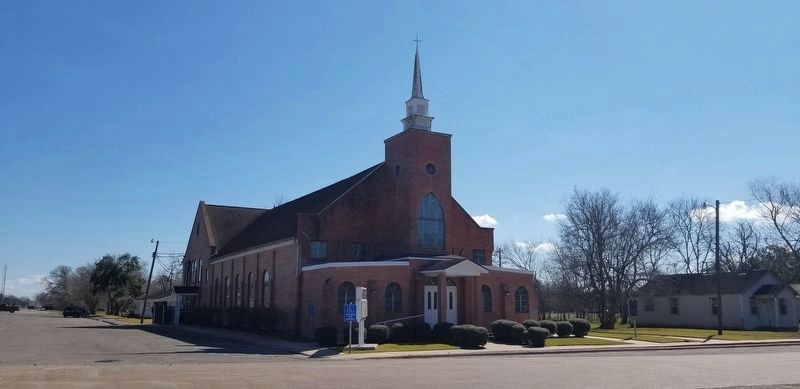 The view of the Mother Zion Missionary Baptist Church and Marker from the street image. Click for full size.