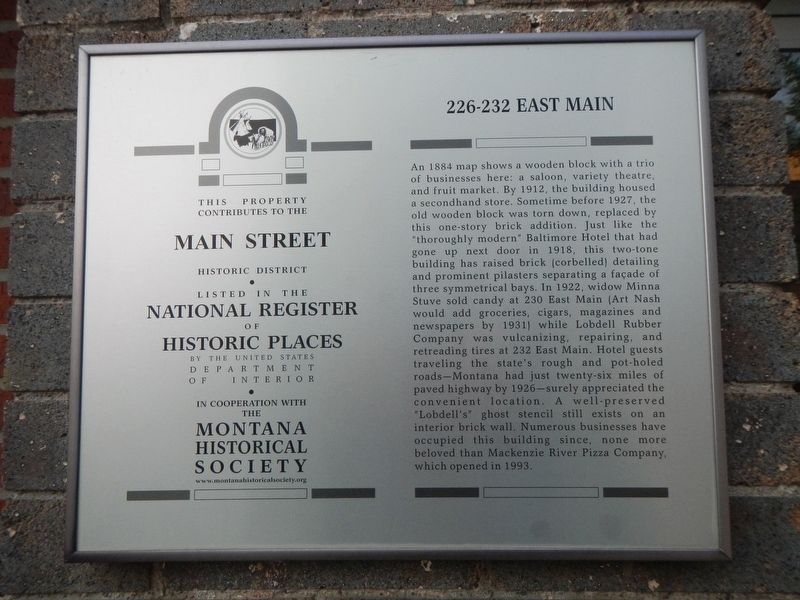 226-232 East Main Marker image. Click for full size.