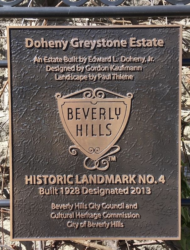 Greystone Mansion Marker image. Click for full size.