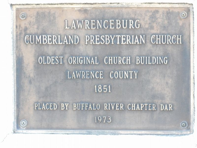Lawrenceburg Cumberland Presbyterian Church Marker image. Click for full size.