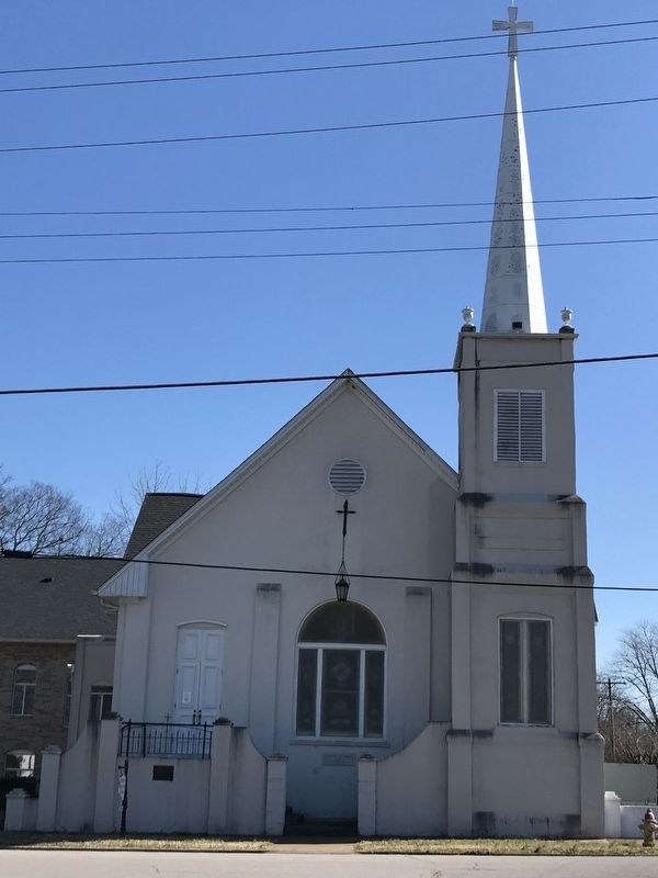 Lawrenceburg Cumberland Presbyterian Church Marker image. Click for full size.