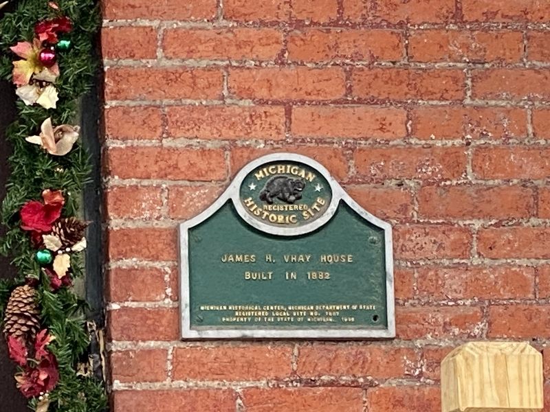 James H. Vhay House Marker image. Click for full size.
