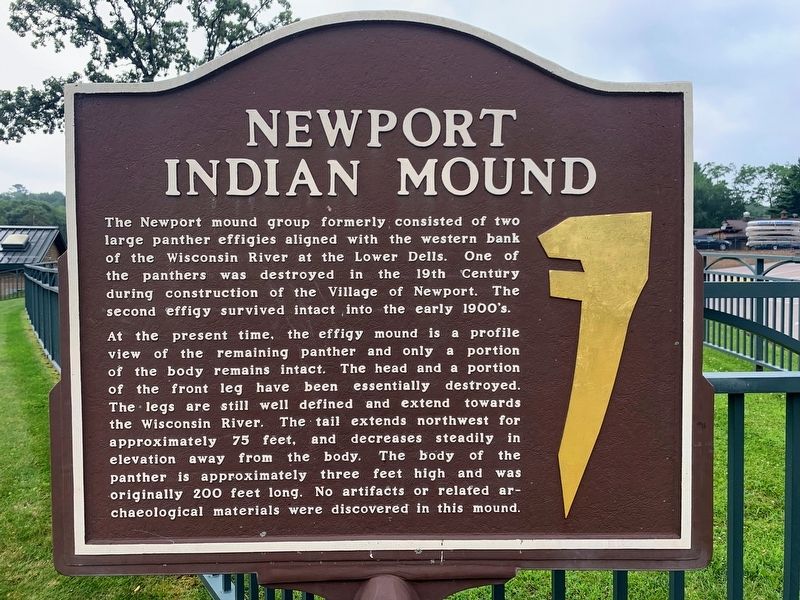 Newport Indian Mound Marker image. Click for full size.