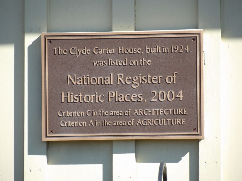 Clyde Carter House Marker image. Click for full size.