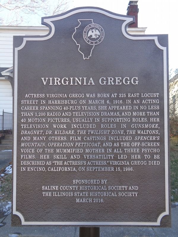 Virginia Gregg Marker image. Click for full size.