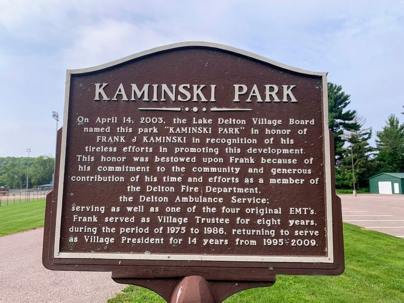 Kaminski Park Marker image. Click for full size.