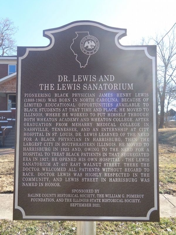 Dr. Lewis and the Lewis Sanatorium Marker image. Click for full size.