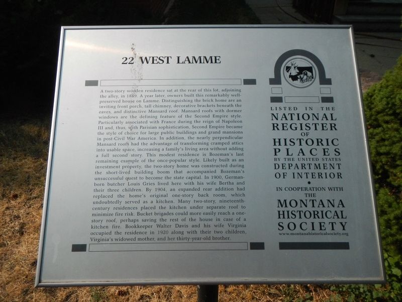 22 West Lamme Marker image. Click for full size.