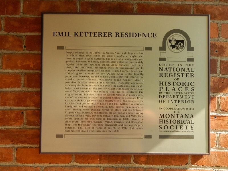 Emil Ketterer Residence Marker image. Click for full size.