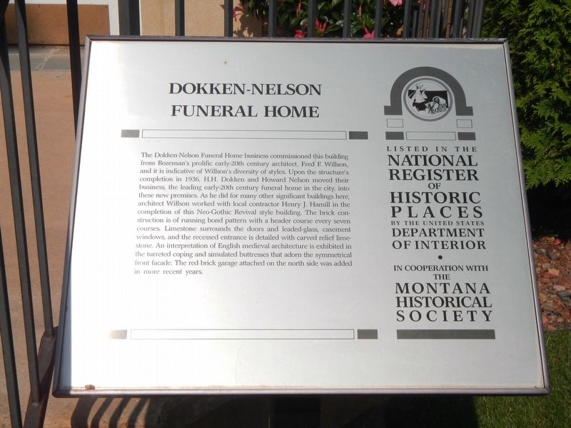 Dokken-Nelson Funeral Home Marker image. Click for full size.