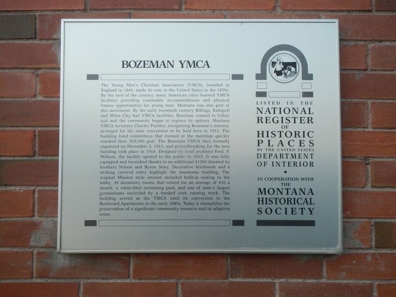 Bozeman YMCA Marker image. Click for full size.